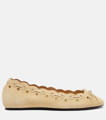 Balfy bow-detail suede ballet flats | Isabel Marant