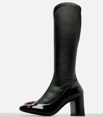 Alfa Horsebit 75 leather knee-high boots | Gucci
