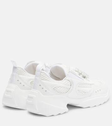 حذاء سنيكرز  مقلّم بالجلد Viv' On The Run | Roger Vivier