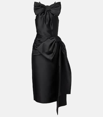 Bow-detail wool and silk-blend midi dress | Shushu/Tong