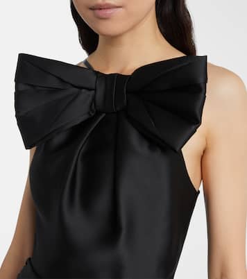 Bow-detail wool and silk-blend midi dress | Shushu/Tong