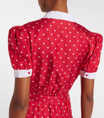 印花真丝斜纹布中长连衣裙 | Rodarte