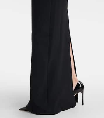 Ryan crystal-embellished ruffled crêpe gown | Safiyaa