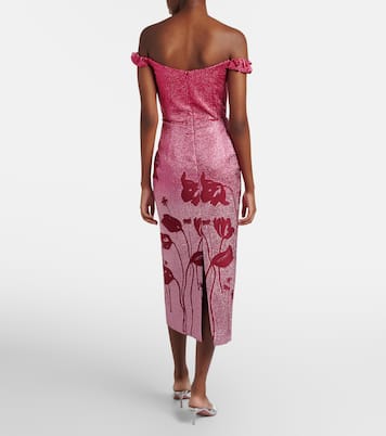 Vestido corsé Amina de lamé floral | Markarian