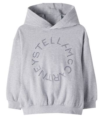 Logo embroidered cotton hoodie | Stella McCartney Kids