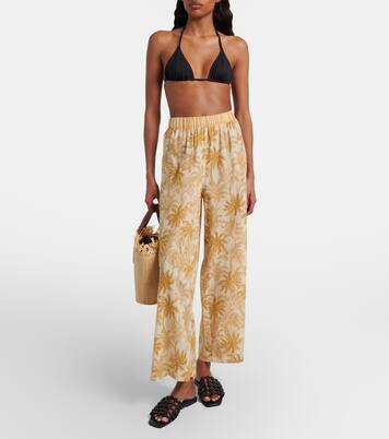 Itinerant printed cotton wide-leg pants | Eres