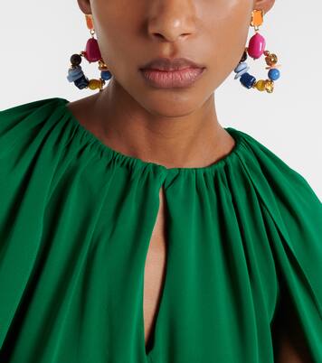 Beaded clip-on earrings | Oscar de la Renta