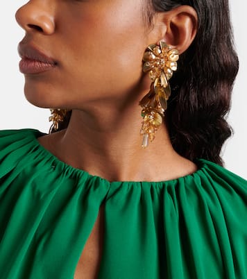 Boucles d’oreilles clip Bouquet à ornements | Oscar de la Renta