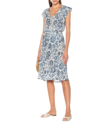 Jupe midi Aila à fleurs | Velvet