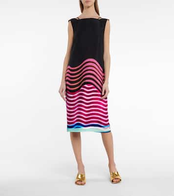 Printed boatneck midi dress | Dries Van Noten