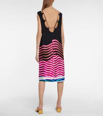 Printed boatneck midi dress | Dries Van Noten