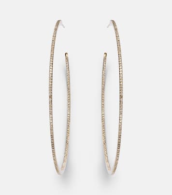 Aros XL de oro amarillo de 18 ct con diamantes | Shay Jewelry