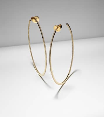 Aros XL de oro amarillo de 18 ct con diamantes | Shay Jewelry