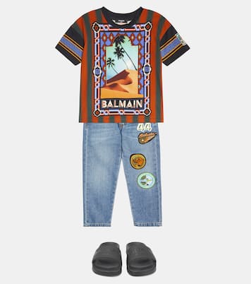 프린트 코튼 티셔츠 | Balmain Kids