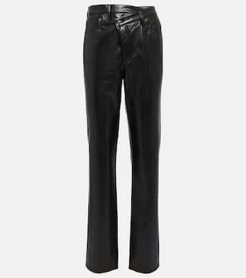 Criss-Cross high-rise faux leather pants | Agolde