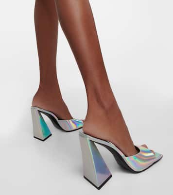 Mules Devon en cuir métallisé | The Attico