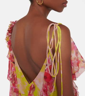 Silk-blend floral midi dress | Dries Van Noten