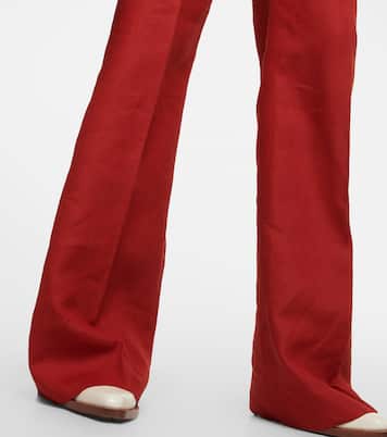 Pantaloni flared in lino a vita alta | Chloé