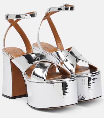 Mirrored leather platform sandals | Marni