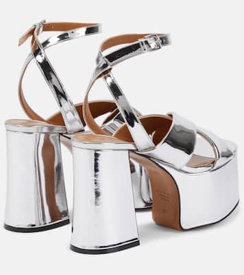 Mirrored leather platform sandals | Marni