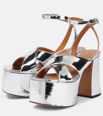 Mirrored leather platform sandals | Marni