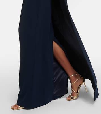 Embellished cape crêpe gown | Jenny Packham