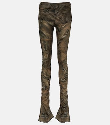 Printed low-rise skinny pants | Blumarine