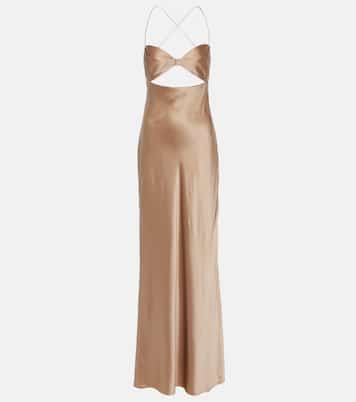 Robe longue en satin de soie | The Sei