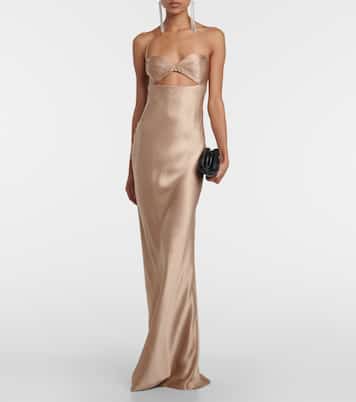Robe longue en satin de soie | The Sei