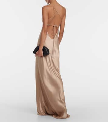 Robe longue en satin de soie | The Sei