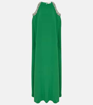 Crystal-embellished silk-blend gown | Oscar de la Renta