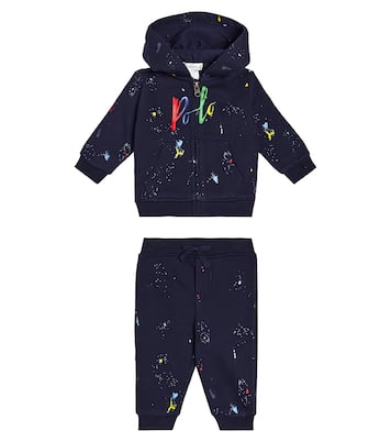 Baby cotton-blend hoodie and sweatpants set | Polo Ralph Lauren Kids