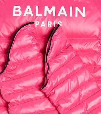 Chaqueta de plumas acolchada con logo | Balmain Kids