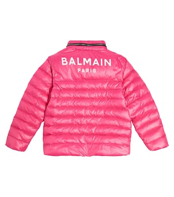 Chaqueta de plumas acolchada con logo | Balmain Kids