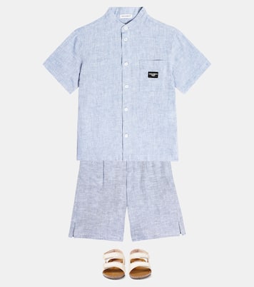Sandales en cuir à logo | Dolce&Gabbana Kids