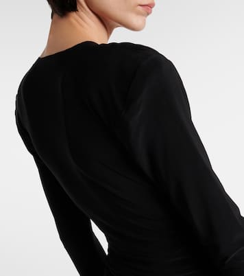 Abito midi in jersey con ruches | Norma Kamali