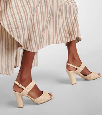 Sandalen Khiko aus Raffiabast mit Leder | Manolo Blahnik