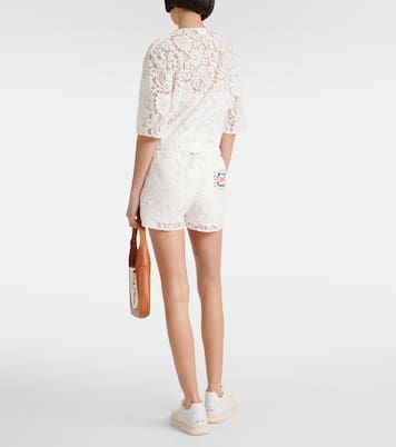 Short à taille haute en dentelle | Gucci