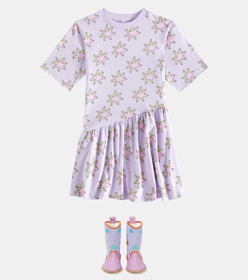 Abito in jersey di cotone con stampa | Stella McCartney Kids