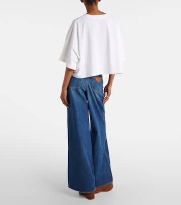 T-shirt cropped in jersey di cotone | Chloé