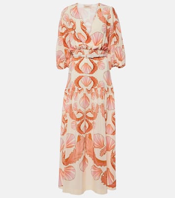 Vestido largo Seashell de seda | Adriana Degreas