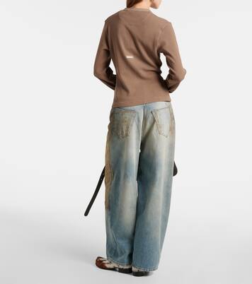 Camiseta de punto gofrado de algodón | Acne Studios