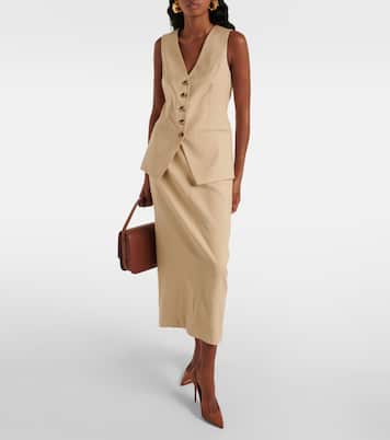 Gilet Liff in misto lino | Veronica Beard