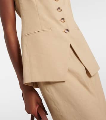 Gilet Liff in misto lino | Veronica Beard