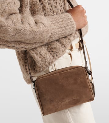 Borsa a tracolla Small in suede | Brunello Cucinelli