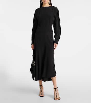 Abito lungo Hanane in seta con balze | Isabel Marant