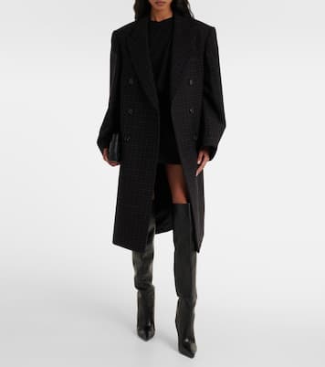 Oversized checked virgin wool coat | Wardrobe.NYC