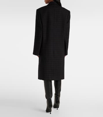 Oversized checked virgin wool coat | Wardrobe.NYC