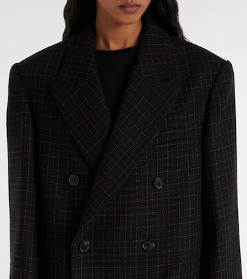 Oversized checked virgin wool coat | Wardrobe.NYC