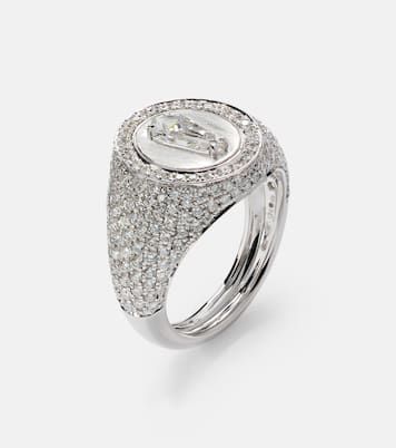 Anello Kite in oro bianco 18kt con diamanti | Kamyen